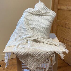 White Scarf Poncho